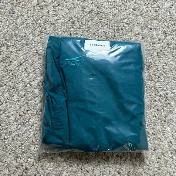 Speedo Vintage Board Shorts Mens Large 90s Teal Blue Embroidered Pockets - Picture 12 of 12